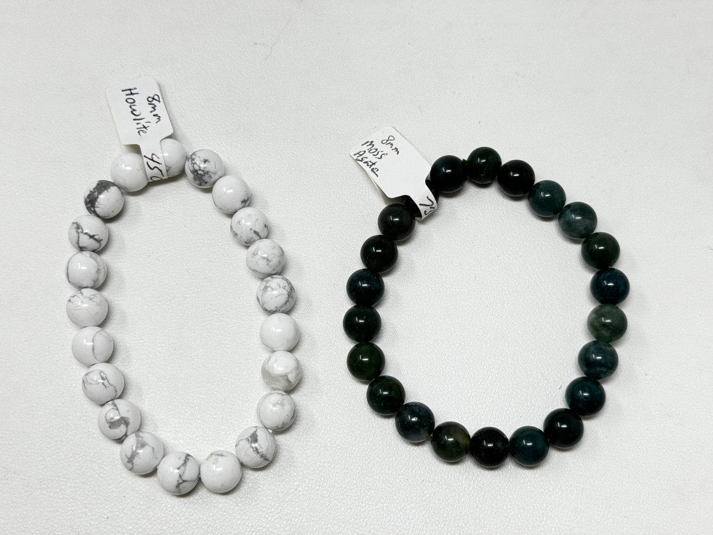 8mm Natural Crystal Beaded Bracelets