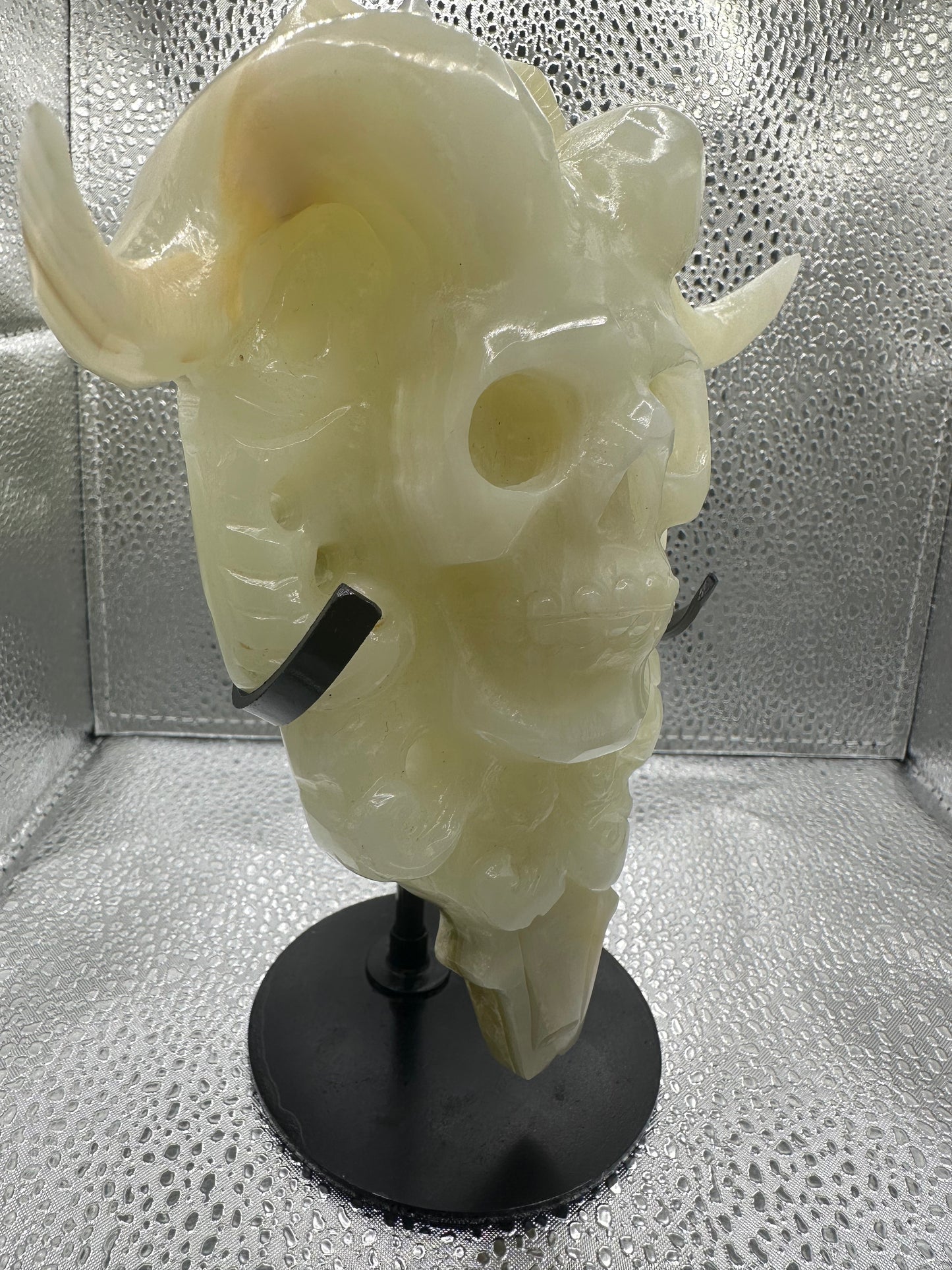 Afghan Jade Skull with horns