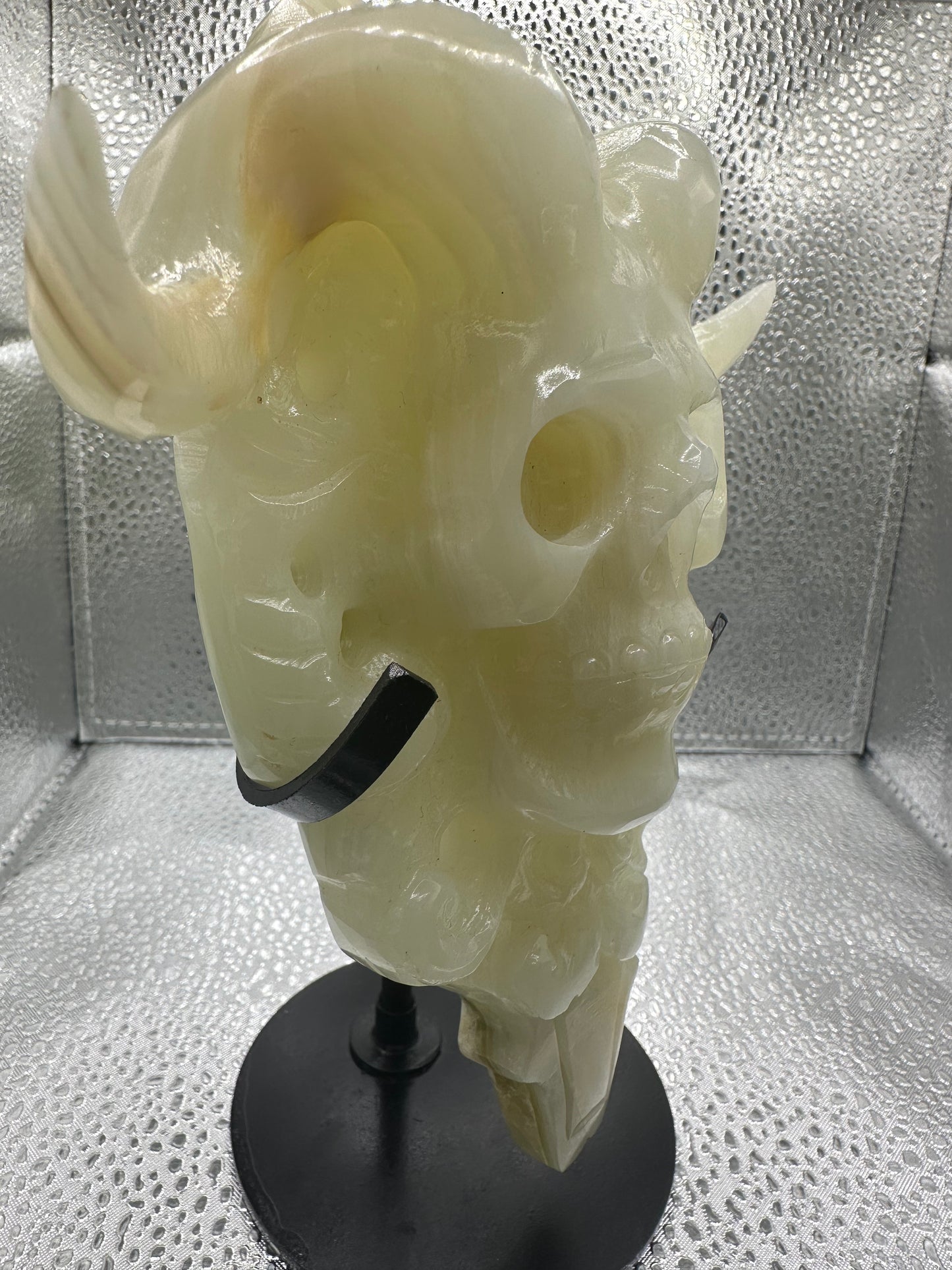 Afghan Jade Skull with horns