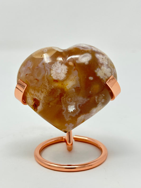 Flower Agate Heart