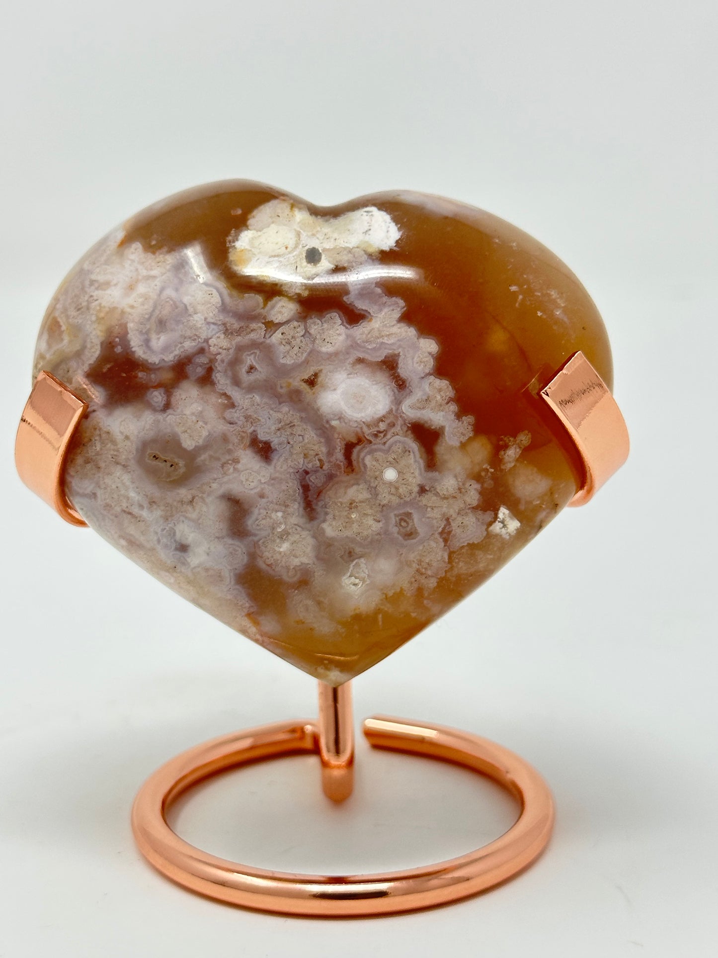 Flower Agate Heart