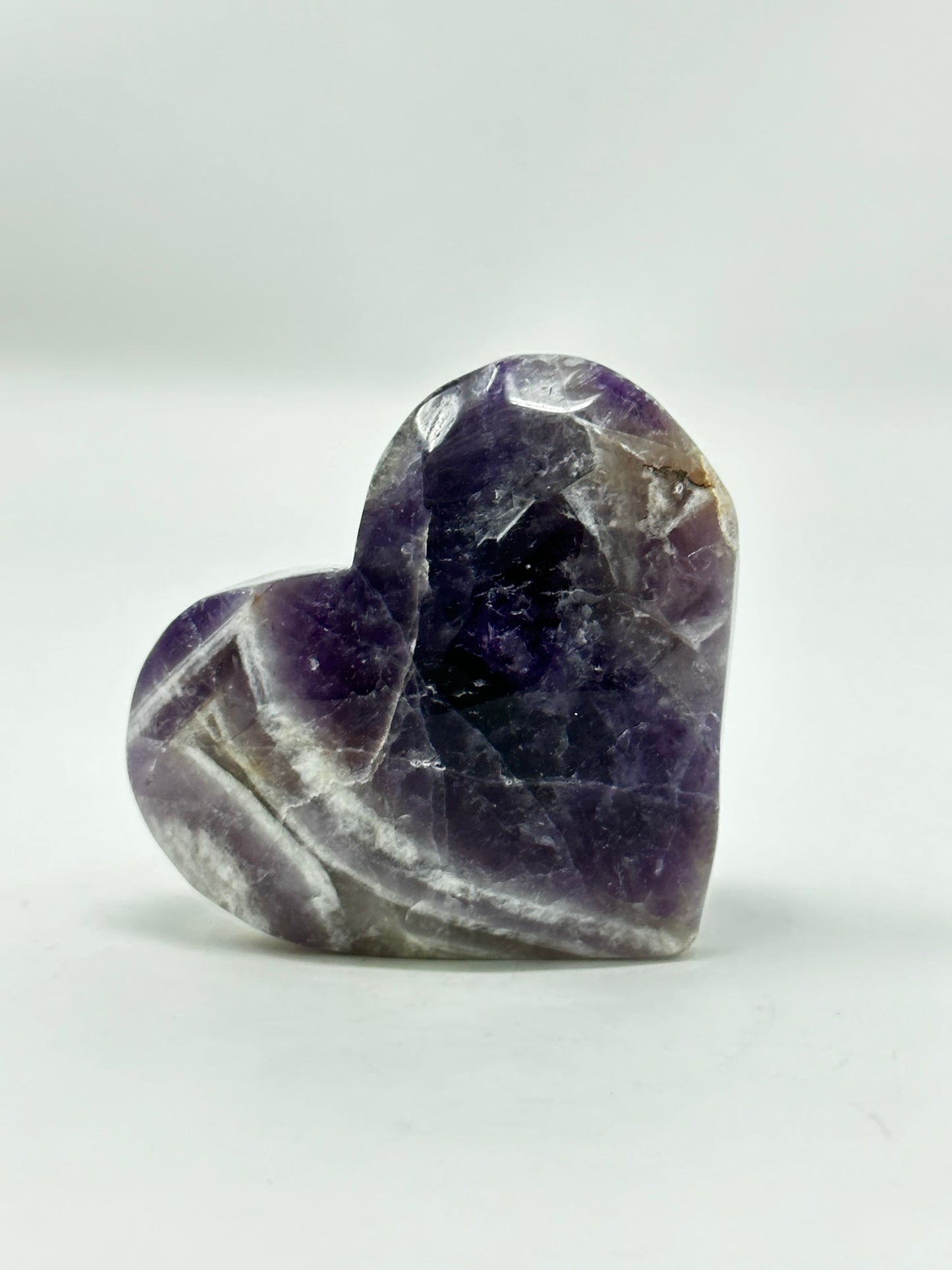 Chevron Amethyst Heart