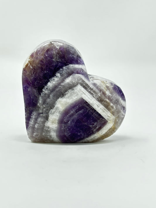 Chevron Amethyst Heart