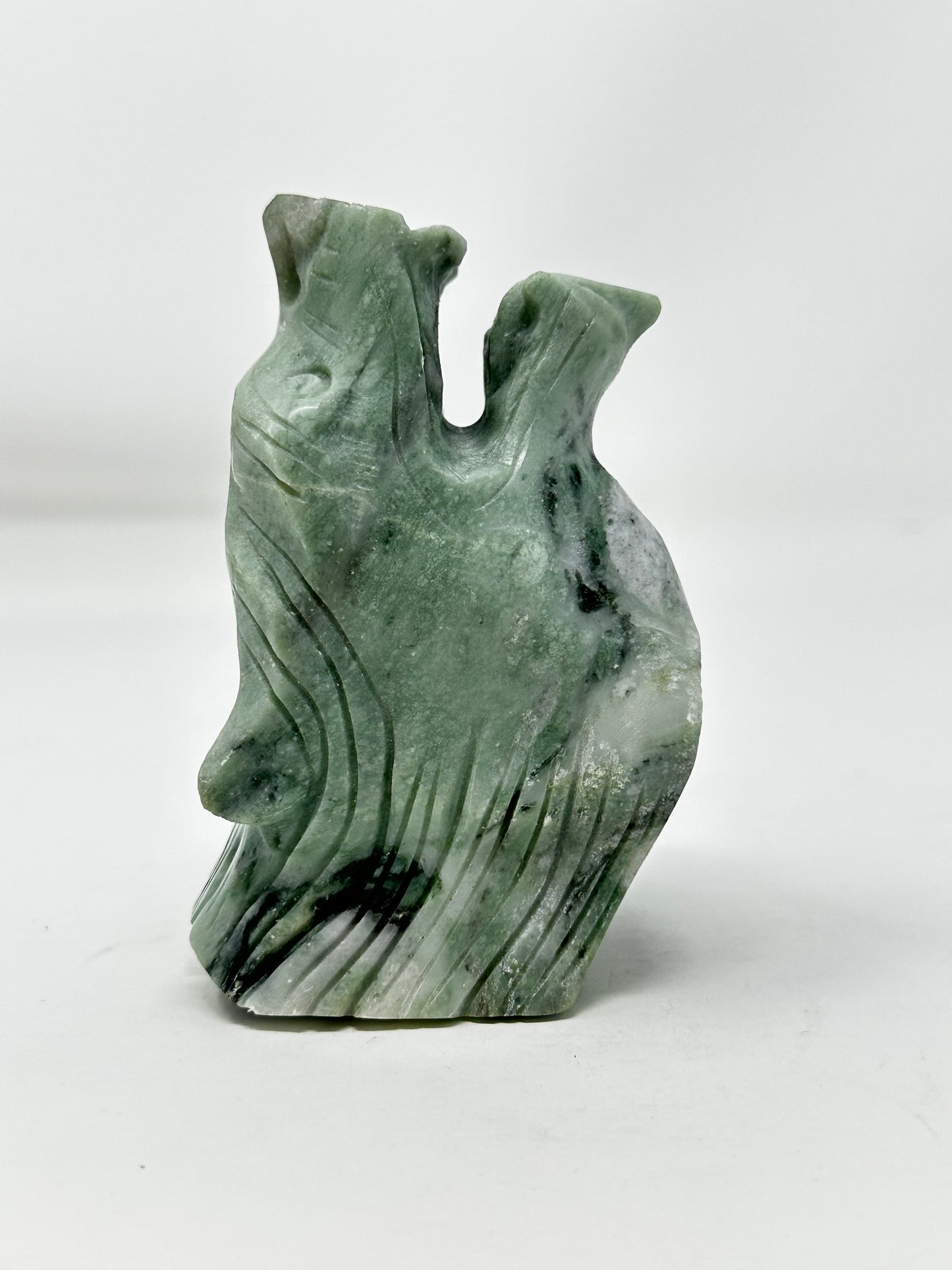 Jade Wolf Head (Green Jade)