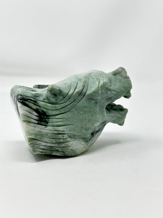 Jade Wolf Head (Green Jade)