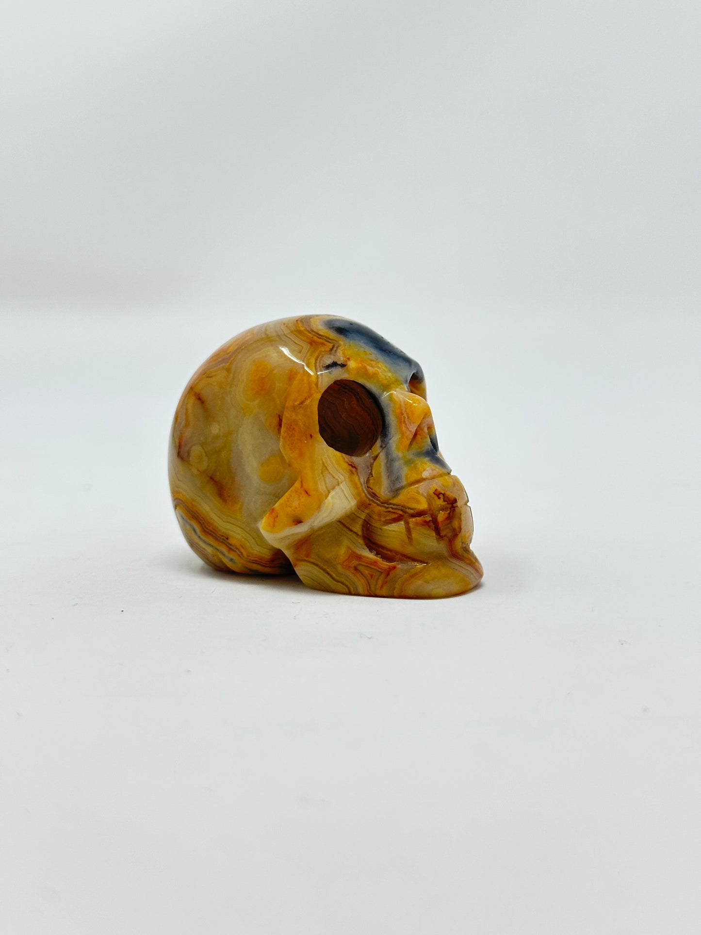 Mexican Crazy Lace Agate Skull