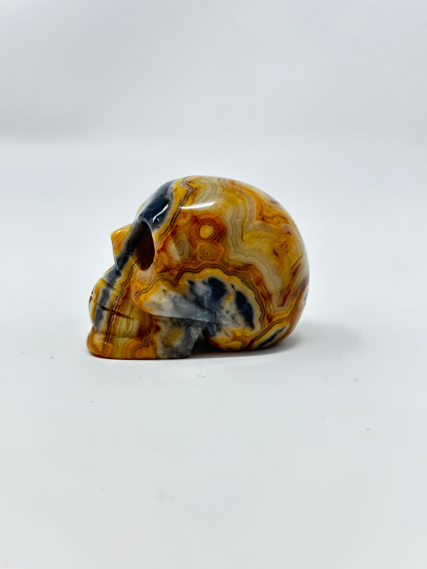 Mexican Crazy Lace Agate Skull