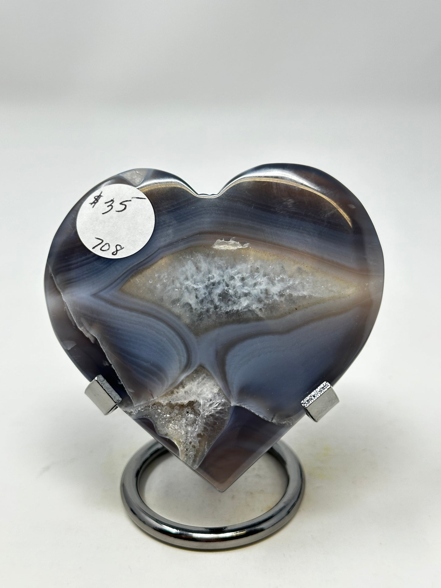 Blue Agate Heart