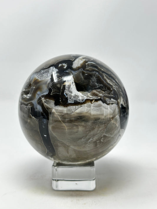 Volcano agate sphere