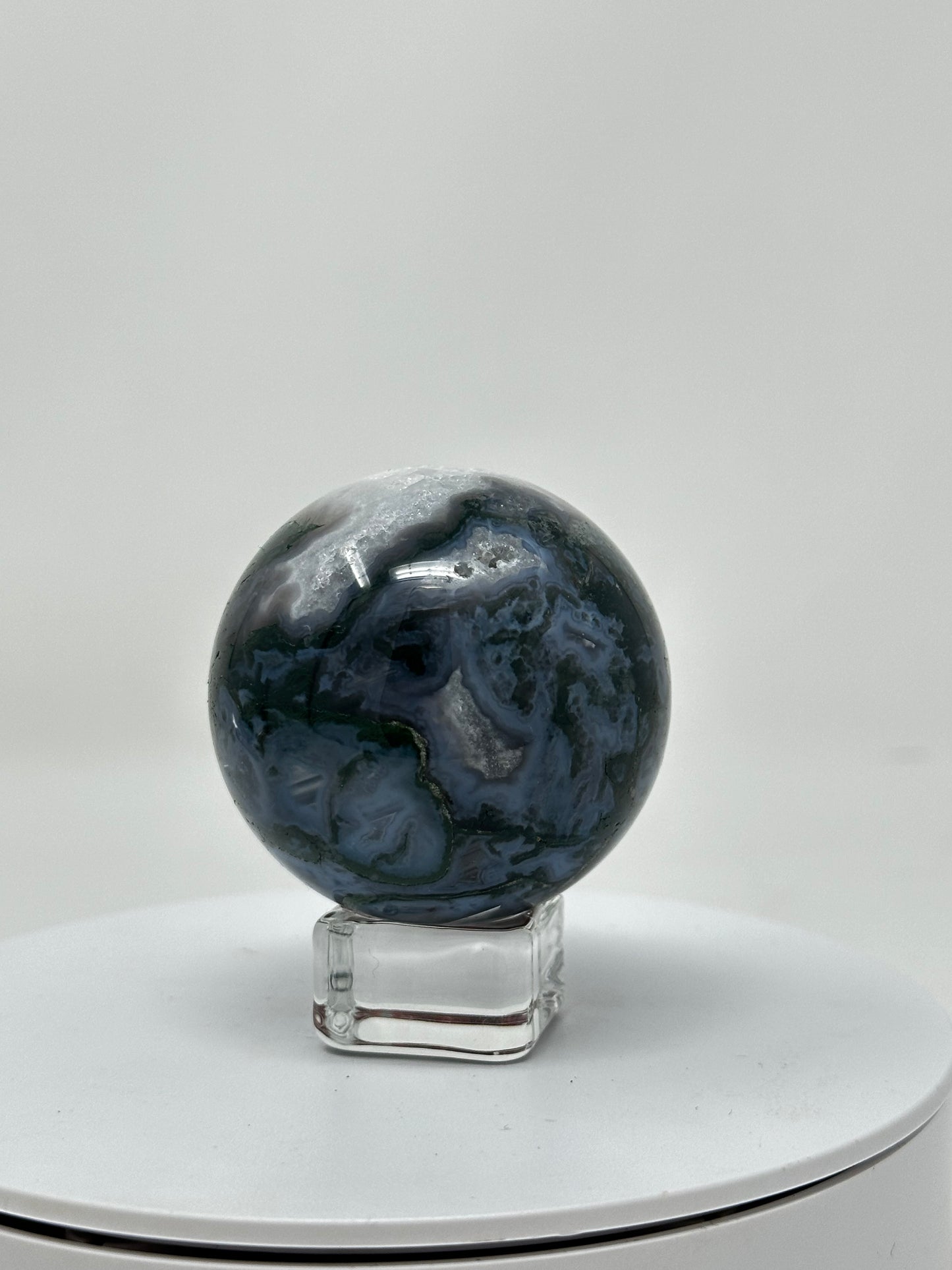 Blue Moss Agate Sphere