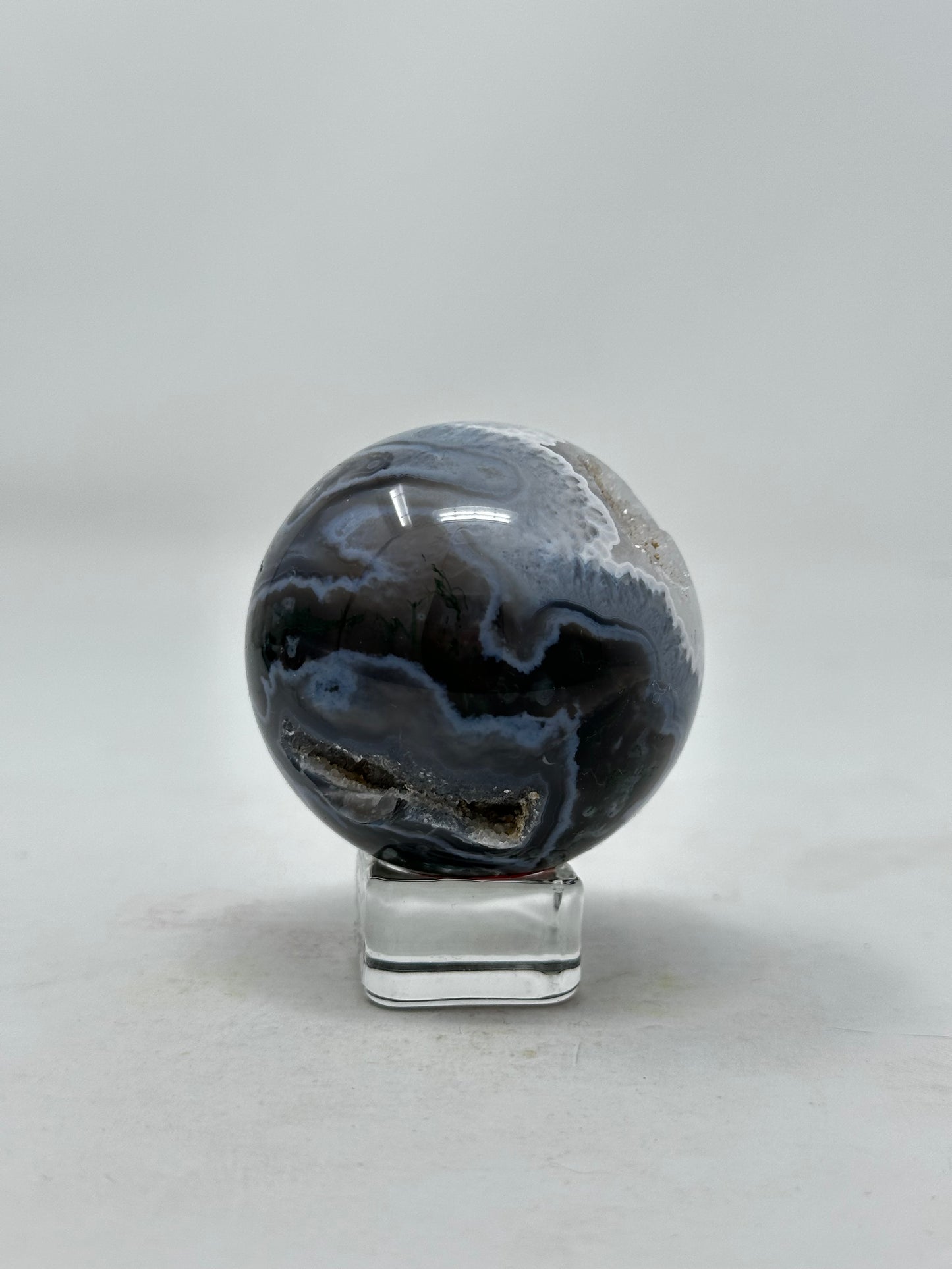 Blue Moss Agate Sphere