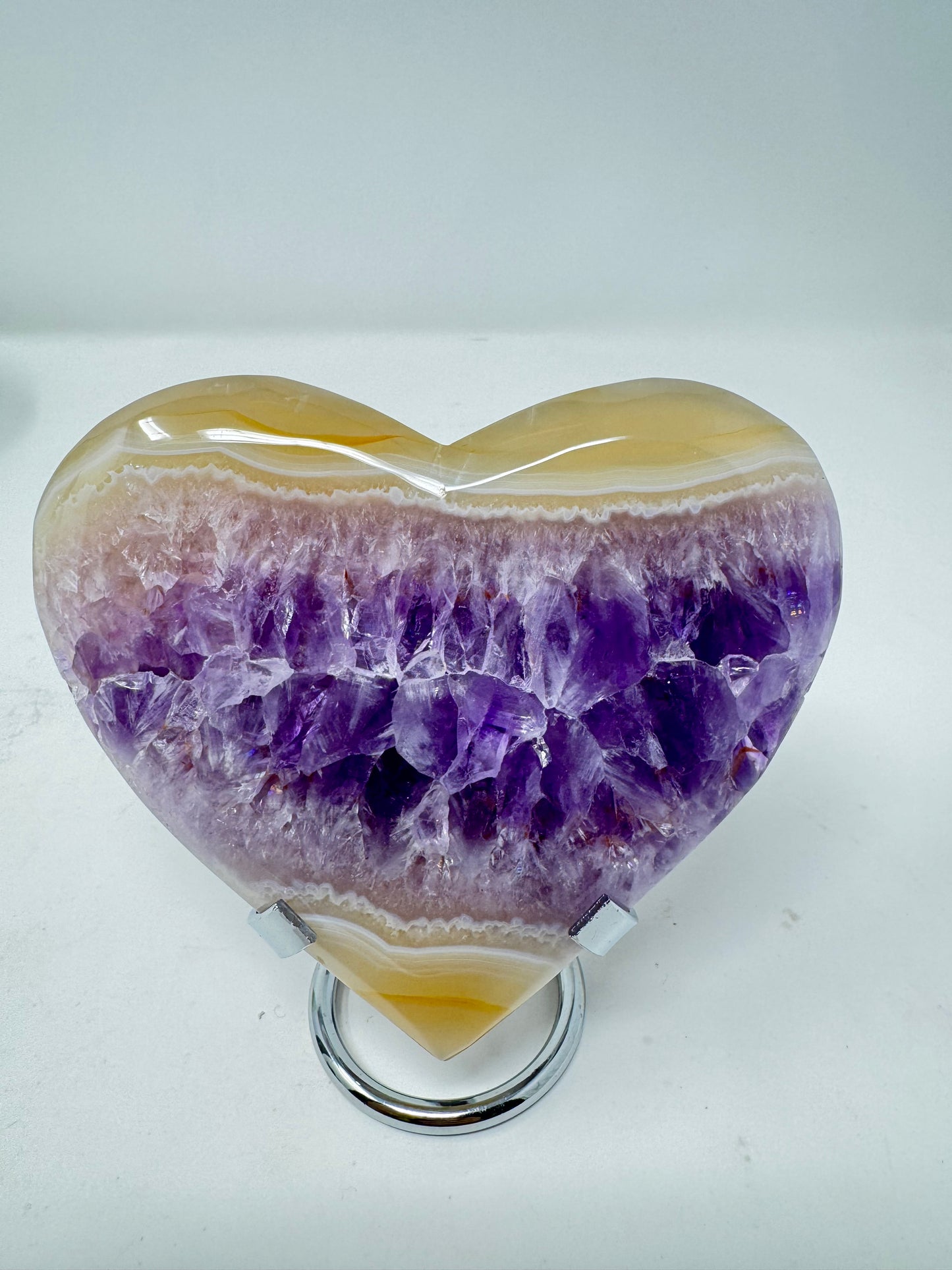 Amethyst w/ Agate Heart