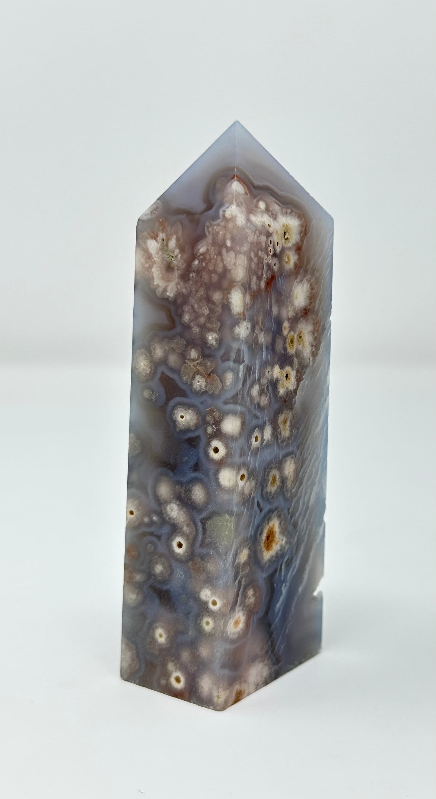 Blue Flower Agate Tower