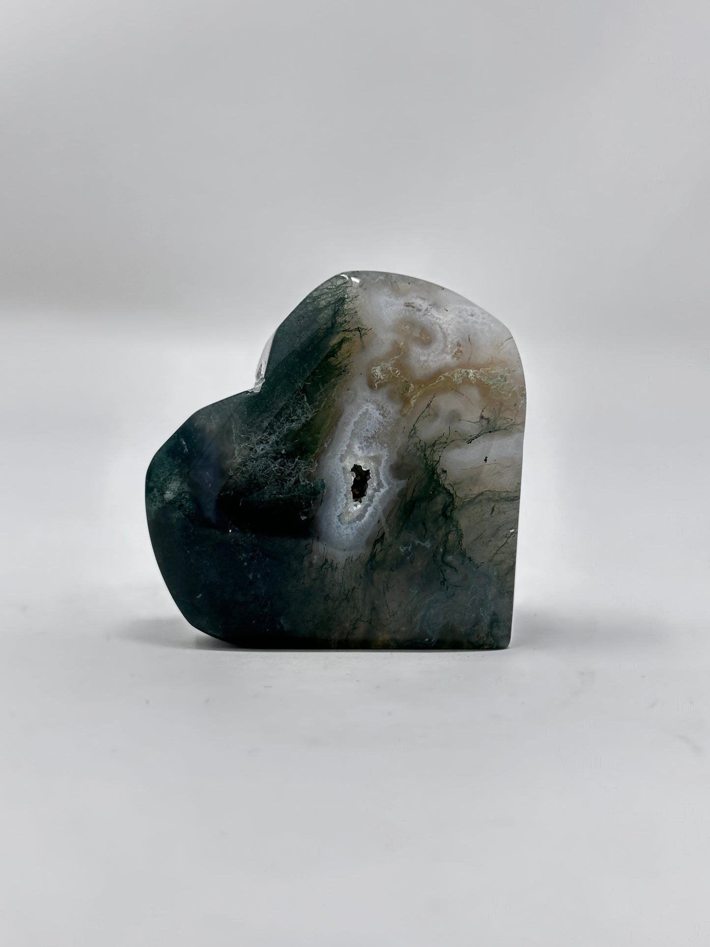 Moss Agate Heart